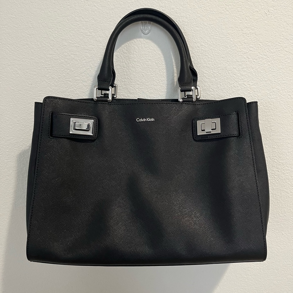 Calvin Klein Faux Leather Tote Bag
